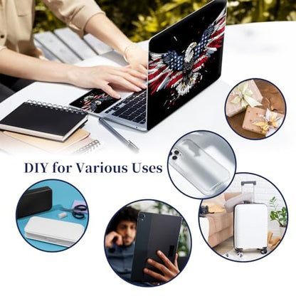 Universal Laptop Protective Skin,Trim-to-Fit Vinyl Sticker for 13–16 Inch Laptop,MacBook,Tablet & Notebook,Scratch-Proof Waterproof Cover,American Eagle Flag Wing - color: American Eagle Flag Wing