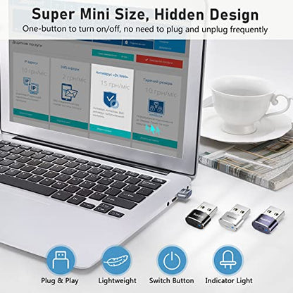 AUEDROT Mouse Jiggler Undetectable Metal USB Mouse Mover with Switch Button, Automatic Mini Mouse Shaker with 2 Jiggle Modes, Plug and Play, Keep Computer/Laptop Awake, Gray, 2 PCS - color: Gray, style: 2 PCS