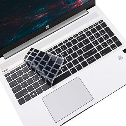 Keyboard Cover for 15.6" HP ProBook 450(G5/G6/G7) 455(G5/G6/G7) 650 G4 |17.3" HP ProBook 470 G5 (Not Fit ProBook 450/455 G8 G4 G3 G2 G1, ProBook 650 G8 G5 G3 G2 G1) US Layout Keyboard Skin-Black - color: Black