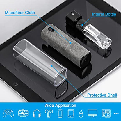 Screen Cleaner Touchscreen Mist Spray, walrfid Cleaning Kit for Electronic Smart Phone TV, Laptop, Tablet, PC, Computer Monitor LCD Flat Screens, Eyeglasses, Compatible with iPhone iPad MacBook Pro - color: Grey