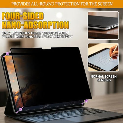 Privacy Screen for Surface Pro 12.3 Inch (7/6/5/4) | Ultra-Thin Edge Adhesive, Touch & Pen Compatible, Anti-Glare, Bubble-Free - size: Surface Pro 12.3'' (4/5/6/7)