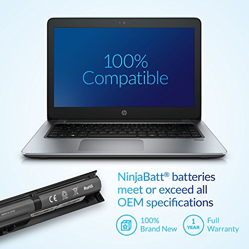 NinjaBatt Battery for HP 756743-001 V104 vi04 756744-001 Envy 14 15 17 Series Probook 450 g2 g3 756478-851 756478-422 756478-421 756478-422 - High Performance [4 Cells/2200mAh] - size: HP V104 VI04