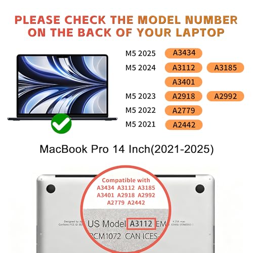 Juvraixo Magnetic Privacy Screen Protector for Macbook Pro 14 Inch | (2021-2024, M1, M2, M3, M4), Matte Removable Private Anti Blue Light Glare for 14.2" Mac Pro Laptop Computer