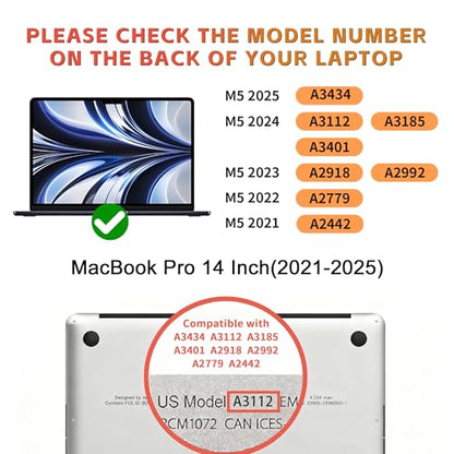 Juvraixo Magnetic Privacy Screen Protector for Macbook Pro 14 Inch | (2021-2024, M1, M2, M3, M4), Matte Removable Private Anti Blue Light Glare for 14.2" Mac Pro Laptop Computer