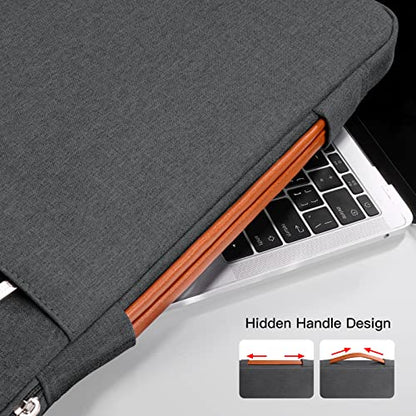 360° Protective Laptop Sleeve for 14 inch MacBook Pro M4/M3/M2/M1 Chips Pro/Max A2992 A2918 A2779 A2442 2024-2021, 13 inch Air A2681 A2337 Pro A2686 A2338, Splash-Resistant Case Bag, Grey - color: Gray, size: 13.3-14 inch