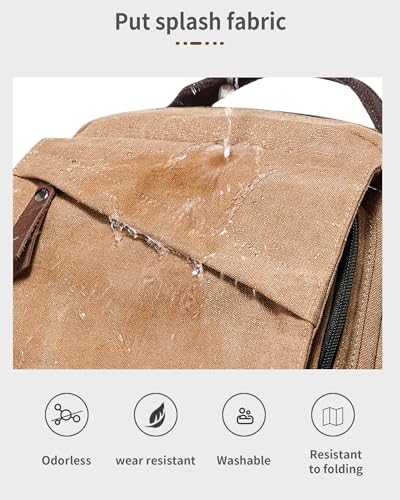 Messenger bag for Men,Small Sling Crossbody Backpack Shoulder Bag for Men Women,canvas Strap Backpack Sling Bag - color: A-khaki