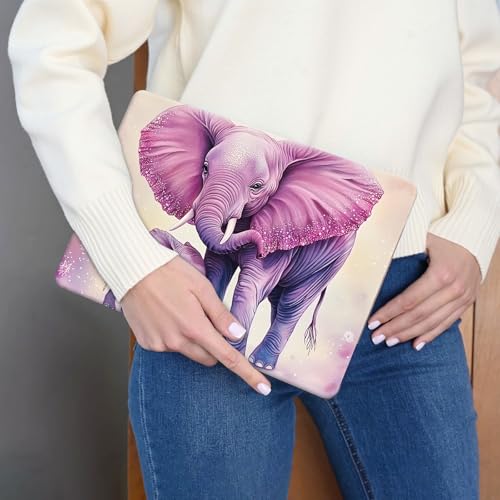 15.6 Inch Laptop Skin Sticker, Reusable Vinyl Cover Protector with 2 Wrist Pad Skins, Removable Waterproof Scratch-Resistant for 12-15.6 Inch Laptop Notebook,Adult and Baby Elephant - color: Adult And Baby Elephant