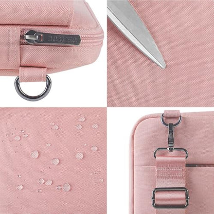 DOMISO 17-17.3 Inch Laptop Sleeve Bag Business Briefcase Messenger Bag Compatible with 17.3" Dell Computer/ProBook 470/MSI GS73VR Stealth PRO/Dell/Lenovo/Acer/ASUS,Pink - color: Pink, size: 17 - 17.3 Inch