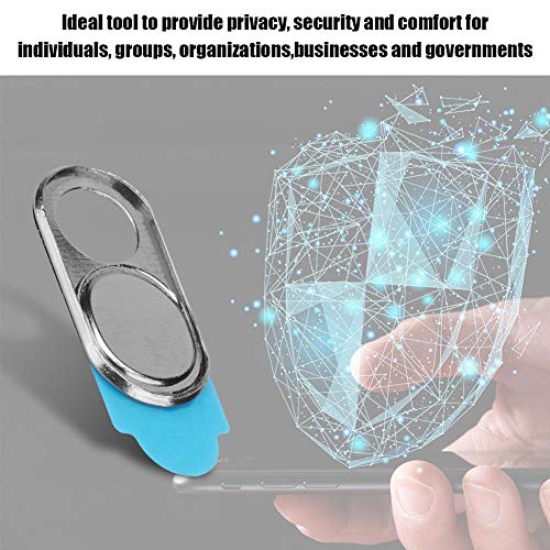 Zopsc Ultra Thin Metal Webcam Cover, 3 Pack Privacy for Laptops Desktops Tablets Smartphones, Silver - color: silver