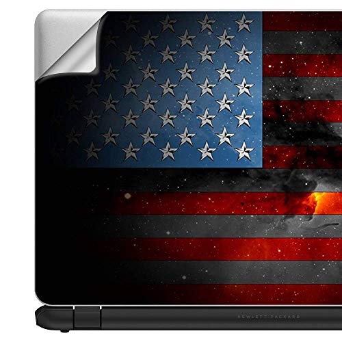 Flags | Custom Fit Made to Order Laptop Notebook Skin Vinyl Sticker Cover Decal Fits 13.3" 14" 15.6" 16" HP Lenovo Apple Mac Dell Compaq Acer Dark Distressed American Flag Sky Stars Galaxy - color: Style 8