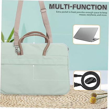 TEHAUX Laptop Sleeve Bag for Laptops Vertical Case with Extra Pocket for Accessories Lightweight Shoulder Bag for Women for Travel and Business