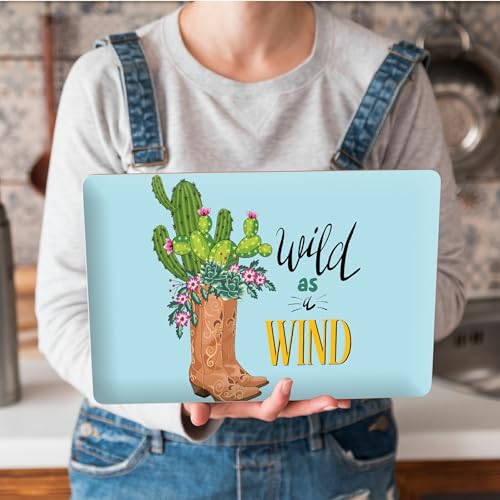 Universal Laptop Skin Sticker with 2 Wrist Pad Skins, Waterproof Scratch Resistant Vinyl Laptop Cover Decal, Cut to Fit for 11–15.6 Inch MacBook HP Dell Lenovo, Cactus Boots - color: Cactus Boots