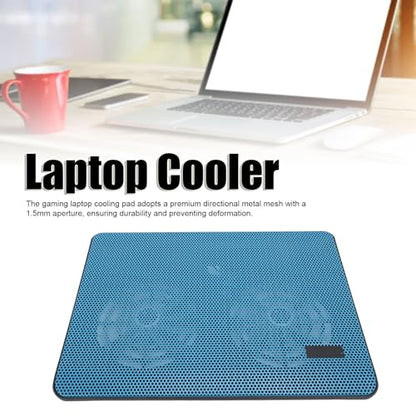 SUNGOOYUE Laptop Cooling Pad, Dual High Performance Fans 15dB Quiet Ergonomic Adjustable Stand Premium Metal Mesh 1.5mm Aperture,for 17 Inch Laptop