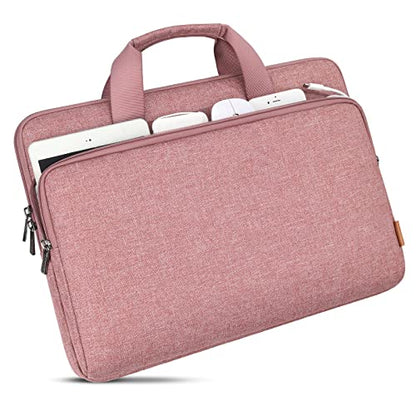 DOMISO 16 inch Laptop Sleeve Protective Case Cover Compatible with 16 16+ inch HP Dell ASUS Lenovo Chromebook,Waterproof Computer Cases Bag with Handle,Pink - color: Pink, size: 16"