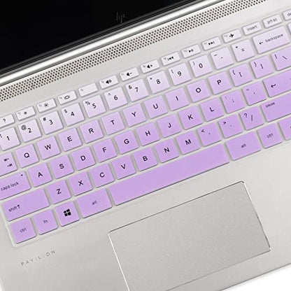 Keyboard Cover for HP Laptop 14-dq/dk/cf/fq 14-fq1025cl 14-fq0013dx 14-fq0045nr 14-fq1003cl 14-fq0032ms 14-fq0110wm 14-fq1021nr fq0032ms fq1023cl fq0020nr fq0037nr fq0060nr fq0090tg fq0080nr fq0030nr - color: GradualPurple