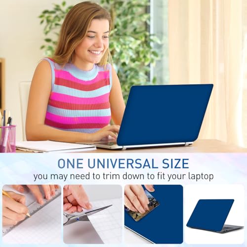 15-15.6 inches Netbook Laptop Skin Sticker Decal Reusable Cover Protector for 11.6 12 13 13.3 14 15 15.4 Notebook Chromebook Easy to Apply and Remove, Scratch-Resistant Waterproof I Navy Blue - color: Navy Blue