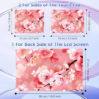 Laptop Skin Sticker Decal Cover,Peach Blossom | DIGTIALL Universal Laptop Skin Sticker, Waterproof Removable Notebook Decal Protector Cover for 12 13 14 15 Inch Laptops - color: Peach Blossom