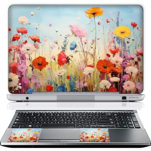 13 13.3 Inch Laptop Skin Sticker Cover Premium Sticker Cover Art Decal Decorative (Included 2 Wrist Pad Skins) - Flowers Painting - color: 3612, size: 13 Inch
