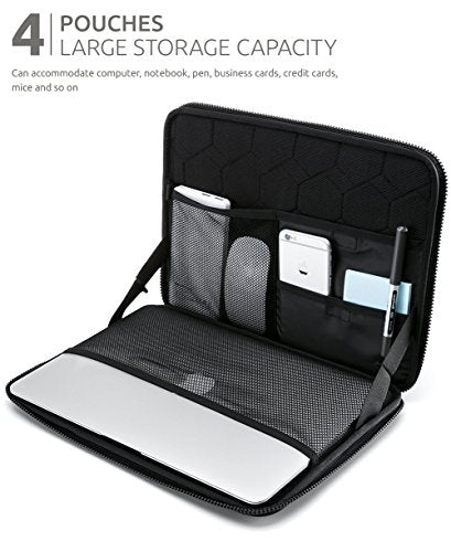 360 Protective Tablet Sleeve for 11-12.9 inch iPad Pro M2&M1 with Magic Keyboard or Smart Keyboard Folio, Water-Resistant Case Bag with Accessory Pocket - size: 11-12.9 Inch for iPad Pro