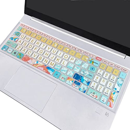 Keyboard Cover for 15.6 HP Laptop 15-fc 15-fd 15t-fd 15z-fc Series, HP Pavilion 15-eg 15t-eg 15-eh 15-er, 17z-ca 17-cn 17-cp 17z-cp Series, Litter Flowers - color: Litter Flowers