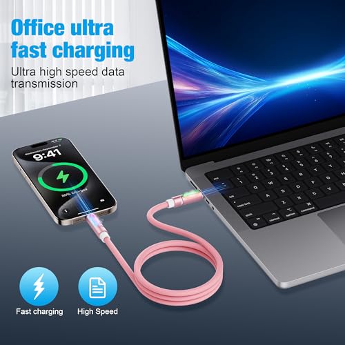 240W USB C to USB C Fast Charging Cable, 4FT, Pink - size: 4ft