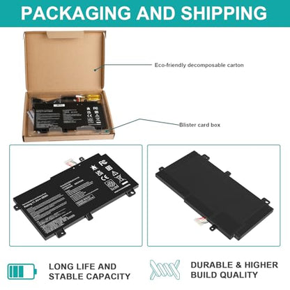 B31N1726 Laptop Battery for Asus FX80 FX80G FX80GD FX80GE FX80GM FX86 FX86FE FX86FM TUF FX504 FX504GE FX504GM FX505 FX505DT FX505DY FX505GE FX505GD FX505GM FA506IU A17 FA706II B31BNEH B31BN91 A41LK9H - size: 7.28*3.77*0.31inch B31N1726