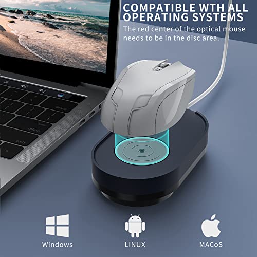 Mouse Jiggler, Undetectable Mouse Mover Device Wiggler Shaker with Drive Free USB Cable and 5V1A Adapter, Moves Mouse Automatically, Keep PC Screen Active, Blue