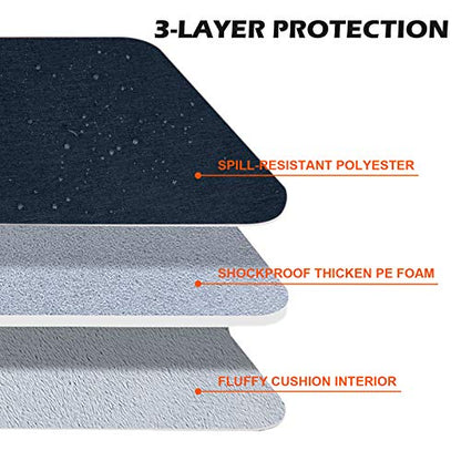 RAINYEAR 16 inch Laptop Sleeve Case Bag with Handle & Pocket, Navy Blue | Protective Padded Polyester Laptop Sleeve Case Briefcase Handbag for 16 inch MacBook Pro/Max M1 M2 M3 M4 M5 - color: Navy Blue, size: 16"