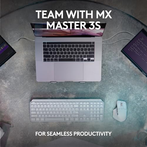 Logitech MX Keys S Wireless Keyboard Low Profile Fluid Precise - Graphite | Fluid precise quiet typing, programmable keys, backlighting, USB C rechargeable, for Windows PC, Linux, Chrome, Mac - color: Graphite, style: MX Keys S