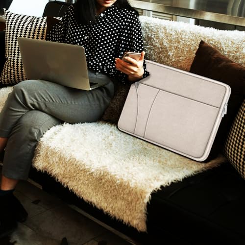 Laptop Case 14 inch, Slim Traveling Laptop Sleeve Cover with Zippered Pocket, Shockproof Protective Carrying Briefcase Computer Bag for 14" MacBook Air/Pro, HP, Dell, Lenovo, Acer, Light Pink - color: Light Pink, size: 14 inch