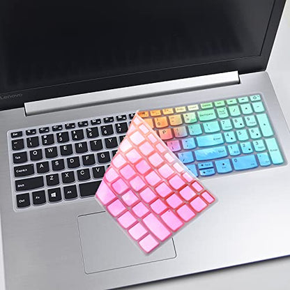 Keyboard Cover for Lenovo IdeaPad 3 3i 15.6'' /Lenovo Yoga C740 C940 15.6 /Lenovo Ideapad 320 330 330s 340s 520 S540 720s 130 S145 L340 S340 V130 V330 /ThinkBook 15 (Not fit Lenovo ideaPad 5)-Colorful - color: Colorful