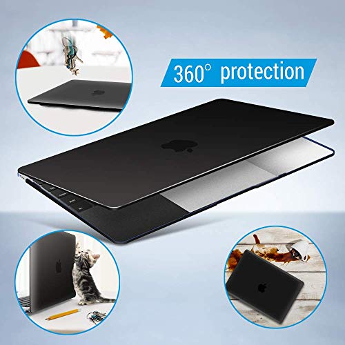 IBENZER Compatible with MacBook 12 Inch Case, Hard Shell Case Cover for Mac 12’’ with Retina Display Model A1534 2020 2019 2018 2017 2016 2015, Black, MM12BK B - color: Black