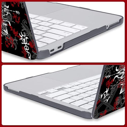 Gothic Pattern Black Case for 2026 MacBook Neo 13 Inch A18 Pro A3404 | Lightweight Anti-Scratch Hard Shell. 5-in-1 Kit Included. Perfect for Students & Travel. Fits A3404 Only. Not for Air/Pro 13" - color: Gothic