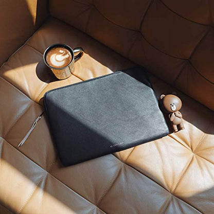 Comfyable Slim Protective Laptop Sleeve Compatible with 13/14 Inch MacBook Air & MacBook Pro M5/M4/M3/M2 Pro/Max 2026, Mac Travel Case, Laptop Pouch, Slim PU Leather Cover, Black - color: Black, size: For 13.3"-14" Mac Pro / Mac Air