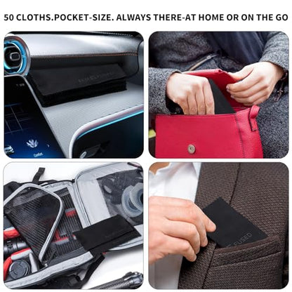 Eco-Fused Microfiber Cleaning Cloths - 50 Pack - (5.5 x 3 inches) for Cleaning Glasses, Spectacles, Camera Lenses, iPad, Tablets, Phones, Smartphones, Laptops, LCD Screens and Other Delicate Surfaces - color: 50 Pack - ( 5.5 X 3 Inches)