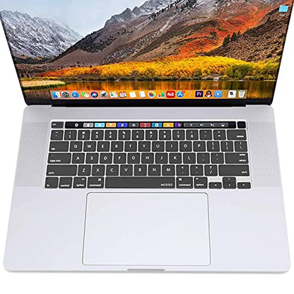 MOSISO Keyboard Cover Compatible with MacBook Pro 13 inch M2 M1 | 2023-2020 A2338 A2289 A2251&Compatible with MacBook Pro 16 2020 2019 A2141 Touch ID, Protective Silicone Skin, Space Gray - color: Space Gray