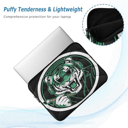 Cool Bigcat Black 15-16 Inch Quilted Laptop Sleeve Case Soft Notebook Protector Bag Computer Carrying Case - color: Cool BigCat Black, size: Large