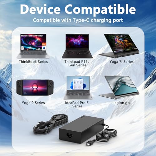 GKLSPL 140W USB C Charger for Lenovo All Type C,Legion/Thinkpad/IdeaPad | For IdeaPad Pro 5,Legion Slim Pro 7 Pro 9 Yoga Pro 7 Yoga 9i,Legion 9 Pro 5 5i 7 7i,ThinkPad Z16,Slim 7 5,ADL140YDC3A