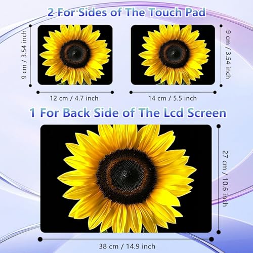 Laptop Skin Sticker Decal Cover,Yellow Sunflower | DIGTIALL Universal Laptop Skin Sticker, Waterproof Removable Notebook Decal Protector Cover for 12 13 14 15 Inch Laptops - color: Yellow Sunflower