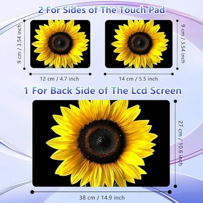 Laptop Skin Sticker Decal Cover,Yellow Sunflower | DIGTIALL Universal Laptop Skin Sticker, Waterproof Removable Notebook Decal Protector Cover for 12 13 14 15 Inch Laptops - color: Yellow Sunflower