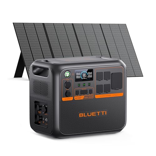 BLUETTI AC200PL Solar Generator & 350W Solar Panel Included 2304Wh LiFePO4 | Expandable to 8448Wh, 4 2400W AC Outlets 3600W Power Lifting Portable Power Station, TT30 for RV, Camping, Outage, Home Use - style: BLUETTI AC200PL+350W