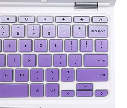 YYubao Keyboard Skin Cover Compatible with 11.6" Lenovo Chromebook C330, Chromebook N20 N21 N22 N23 100e 300e 500e, 11.6" Flex 11 Chromebook, 14" Chromebook N42 N42-20 - Ombre Purple - color: Ombre Purple