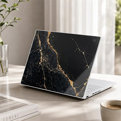 Batianda Creative Case for ASUS Zenbook 14 OLED 2024 2025,Black Gold Marble | Model UX3405×× / UM3406××, Slim Plastic Hard Shell, Artistic Designs, Ultra-Thin Lightweight Laptop Case - color: Black Gold Marble