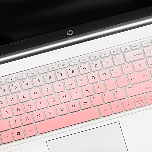 Keyboard Cover for 17.3 HP Laptop 17 17-cp 17z-cp 17-cp1035cl 17-cp2124od 17-cp0004dx 17-cp0035cl cp0097nr 17-cp0002ds 17-cp1124od 17-cp3005dx cp2099nr 17-cp3055cl cp0011ds cp0025cl cp3047nr cp0700dx - color: GradualPink(Regular Letters)