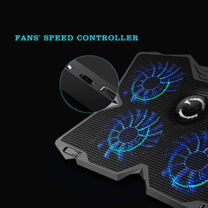 Laptop Cooler Laptop Cooling Pad Notebook Gaming Cooler Stand with Four Fan and 2 Port for 14-17inch Laptop(D) - color: D
