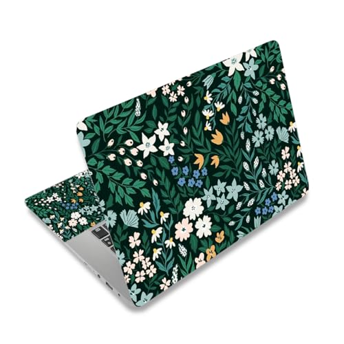 ARTSO Laptop Skin Sticker Cover Decal, 12 13 13.3 14 15 15.4 15.6 inch Laptop Notebook Vinyl Skin Sticker Cover Art Protector, Green Flower Plants - color: Green Flower Plants