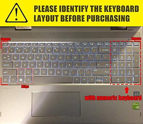 iKammo Keyboard Cover Skin Compatitle 15.6" HP Pavilion x360 15-DQ0953CL, HP Envy X360 15M-BP012DX 15M-BP011DX 15M-BQ021DX, Pavilion 15-CB010NR 15-CB071NR 15-CC020NR, 17.3" HP Envy 17M-AE111DX - color: GRADUAL-BOHELV
