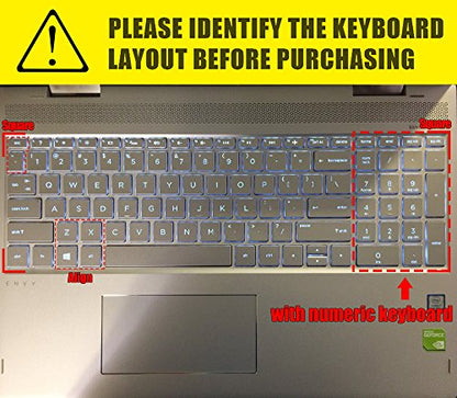 iKammo Keyboard Cover Skin Compatitle 15.6" HP Pavilion x360 15-DQ0953CL, HP Envy X360 15M-BP012DX 15M-BP011DX 15M-BQ021DX, Pavilion 15-CB010NR 15-CB071NR 15-CC020NR, 17.3" HP Envy 17M-AE111DX - color: GRADUAL-BOHELV