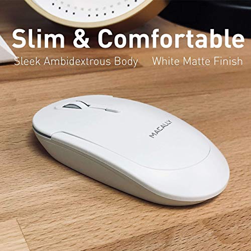 Macally Wireless Bluetooth Numeric Keypad and Wireless Bluetooth Mouse for Mac and PC, Calculate Efficiently