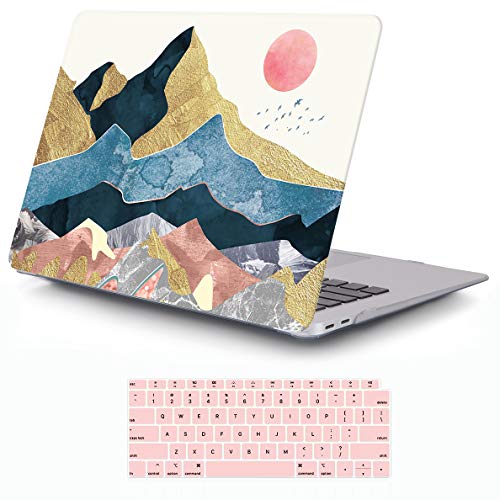iCasso for MacBook Air 13 Inch Case 2018-2020 Release A2337 M1/A1932/A2179 with Retina Display Touch ID, Protective Hard Shell Case and Keyboard Cover for MacBook Air 13 - Abstract Scenery - color: Abstract Scenery